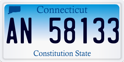 CT license plate AN58133