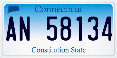 CT license plate AN58134