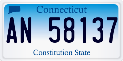 CT license plate AN58137