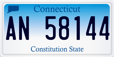 CT license plate AN58144