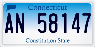 CT license plate AN58147