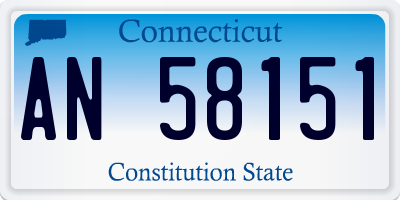 CT license plate AN58151