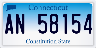 CT license plate AN58154