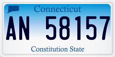 CT license plate AN58157