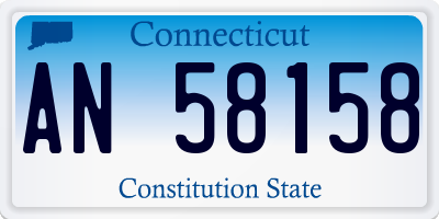 CT license plate AN58158