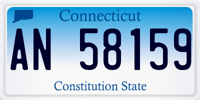CT license plate AN58159
