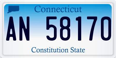 CT license plate AN58170