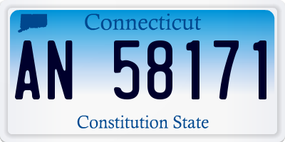 CT license plate AN58171