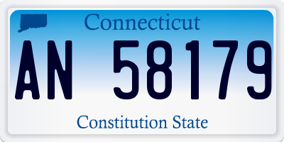 CT license plate AN58179
