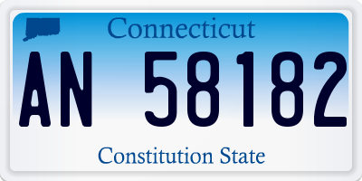 CT license plate AN58182