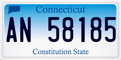 CT license plate AN58185