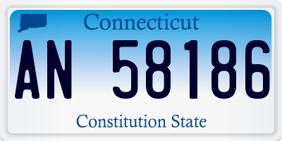 CT license plate AN58186