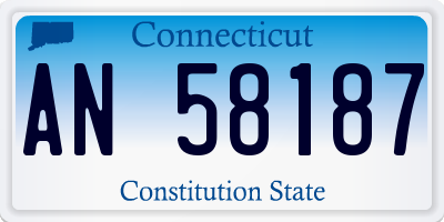 CT license plate AN58187
