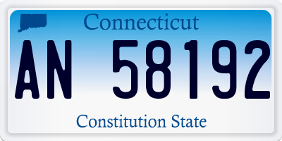 CT license plate AN58192