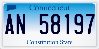 CT license plate AN58197
