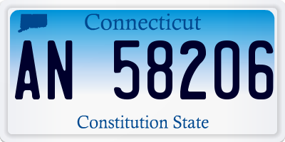 CT license plate AN58206