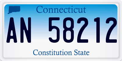 CT license plate AN58212