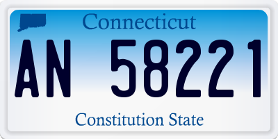 CT license plate AN58221