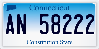 CT license plate AN58222