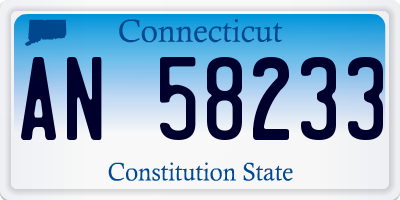 CT license plate AN58233