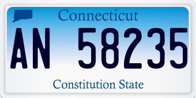 CT license plate AN58235