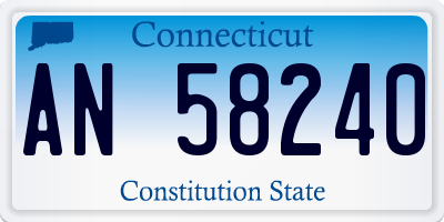 CT license plate AN58240