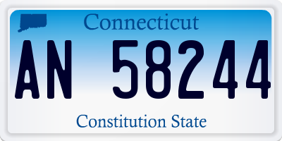 CT license plate AN58244