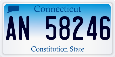 CT license plate AN58246