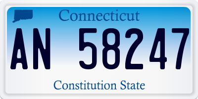 CT license plate AN58247