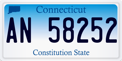 CT license plate AN58252