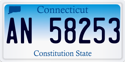 CT license plate AN58253
