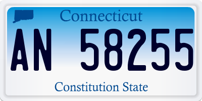 CT license plate AN58255
