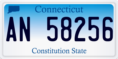 CT license plate AN58256