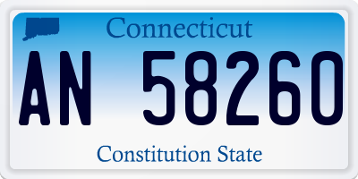 CT license plate AN58260