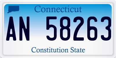 CT license plate AN58263
