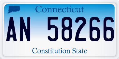 CT license plate AN58266