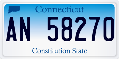 CT license plate AN58270