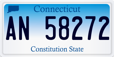 CT license plate AN58272