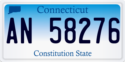 CT license plate AN58276