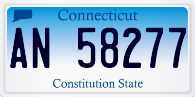 CT license plate AN58277