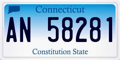 CT license plate AN58281