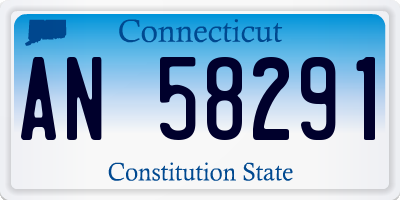 CT license plate AN58291