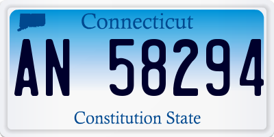 CT license plate AN58294