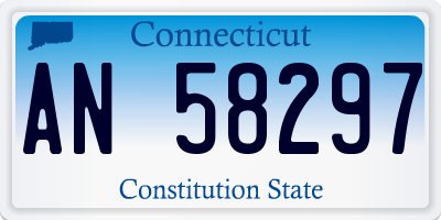 CT license plate AN58297