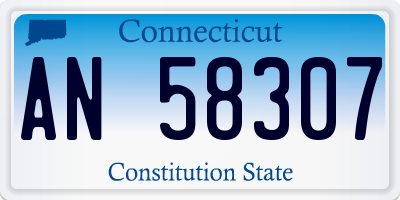 CT license plate AN58307