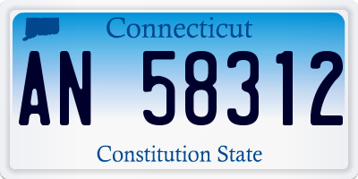 CT license plate AN58312