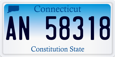 CT license plate AN58318