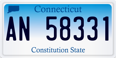 CT license plate AN58331