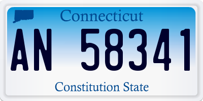 CT license plate AN58341