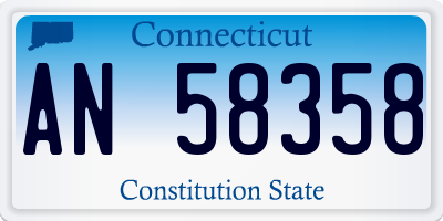 CT license plate AN58358